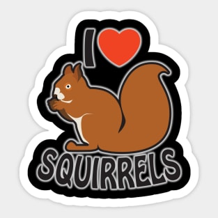 I Heart Squirrels Sticker